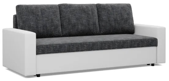 Trojmiestna rozkladacia sedačka LUNA tmavosivá / biela