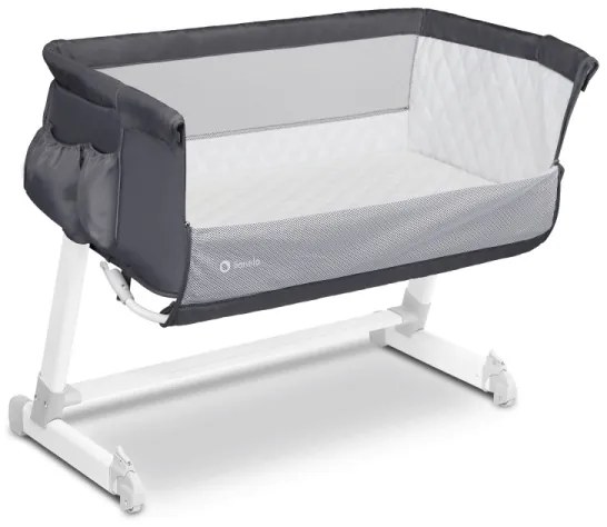 Lionelo - Cestovná postieľka THEO tmavosivá