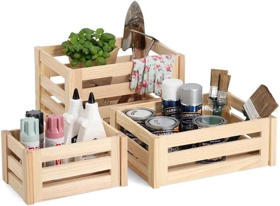 Zeller Present Drevená bednička MONTY, úložný drevený box 30 x 20 x 15 cm