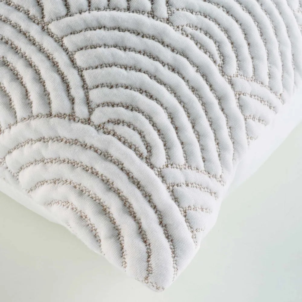 Biela/béžová súprava prikrývky a obliečky na vankúš jersey 240x260 cm Cassandra – douceur d'intérieur