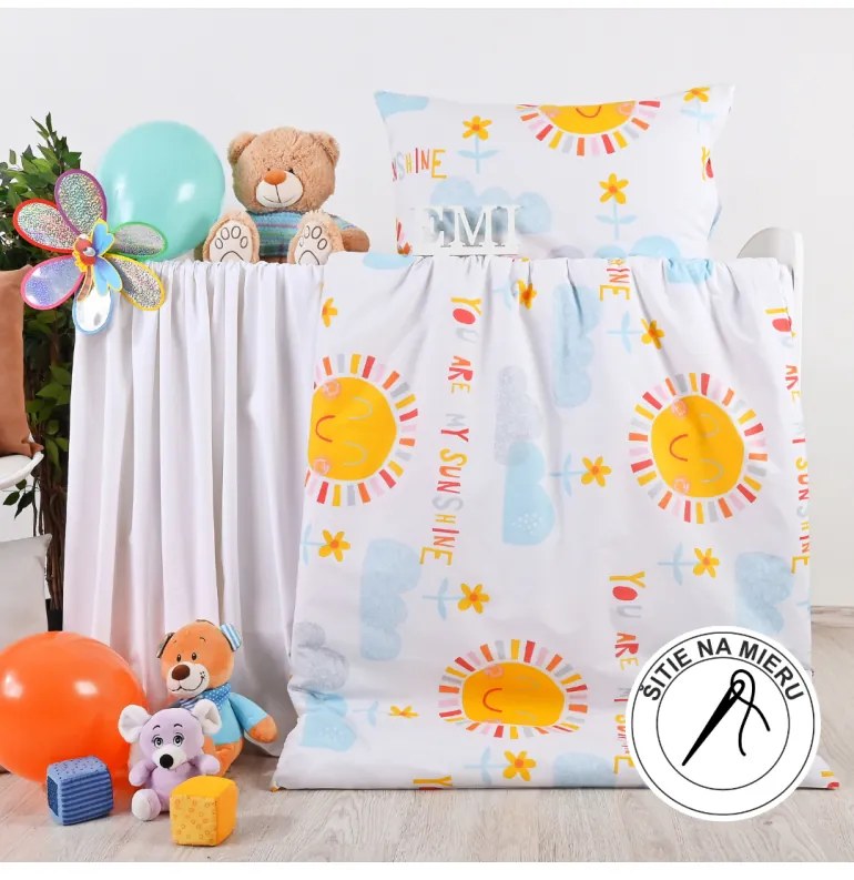 Obliečky detské bavlnené Sunny EMI, Štandardný set jednolôžko obsahuje 1x 140x200 + 1x 70x90