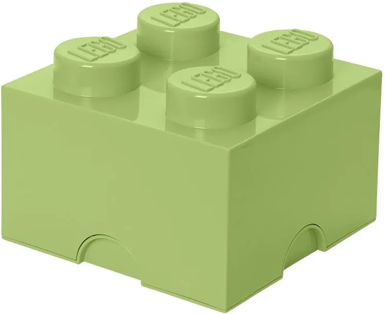 Svetlozelený úložný box štvorec LEGO®