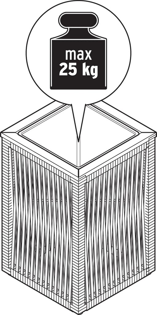 Kvetináč s textilným výpletom