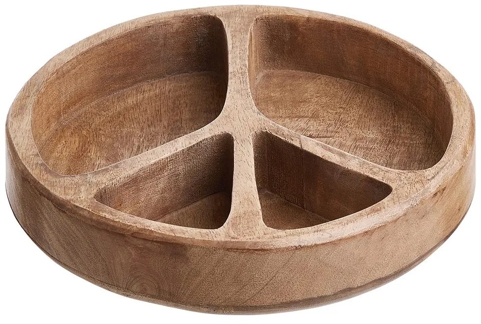 PEACE Miska na snack z mangového dreva 22 cm