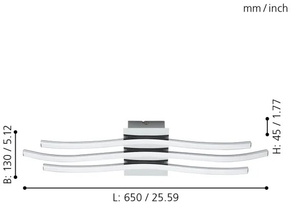 Eglo 31995 - LED stropné svietidlo RONCADE LED/26W/230V