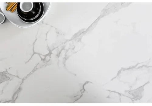 Jedálenský stôl 41088 200 x 100cm Marble Look White Ceramik  - Komfort-nábytok