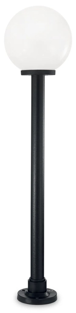 Exteriérové stojanové svietidlo Ideal lux 187525 CLASSIC GLOBE PT1 BIG BIANCO 1xE27 23W čierna IP44