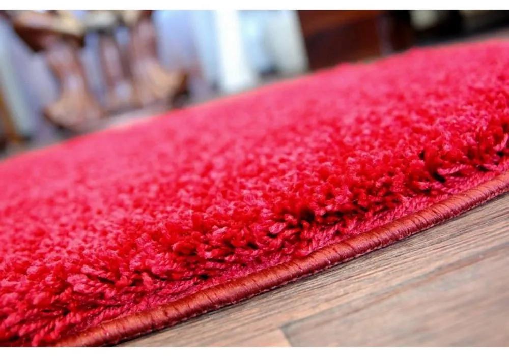 *Kusový koberec Shaggy Roy červený 2 kruh 200cm