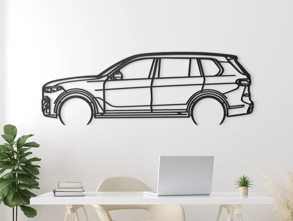 drevko Drevený obraz BMW X7 Rozmer obrazu: 29,5 x 86 cm, Farba dekorácie: Čierna