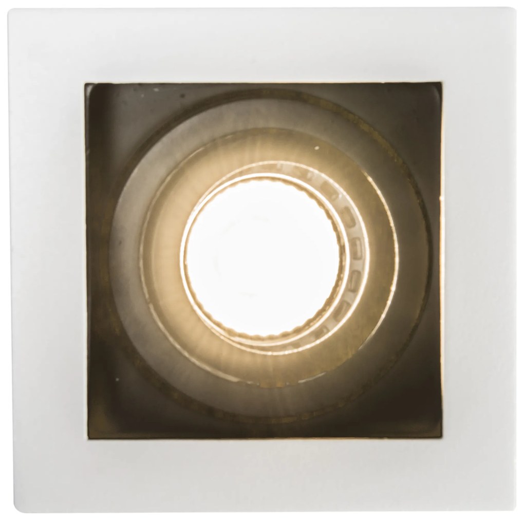 Sada 6 moderných zapustených bodových svetiel biela s čiernou nastaviteľnou - Carree