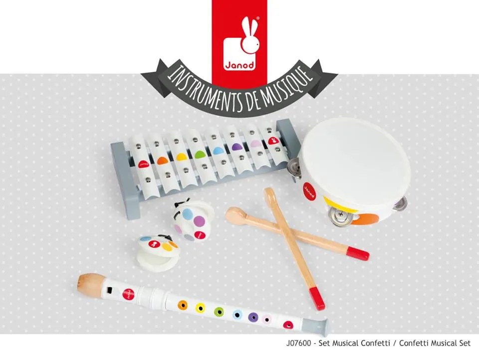 Drevená súprava hudobných nástrojov Confetti
