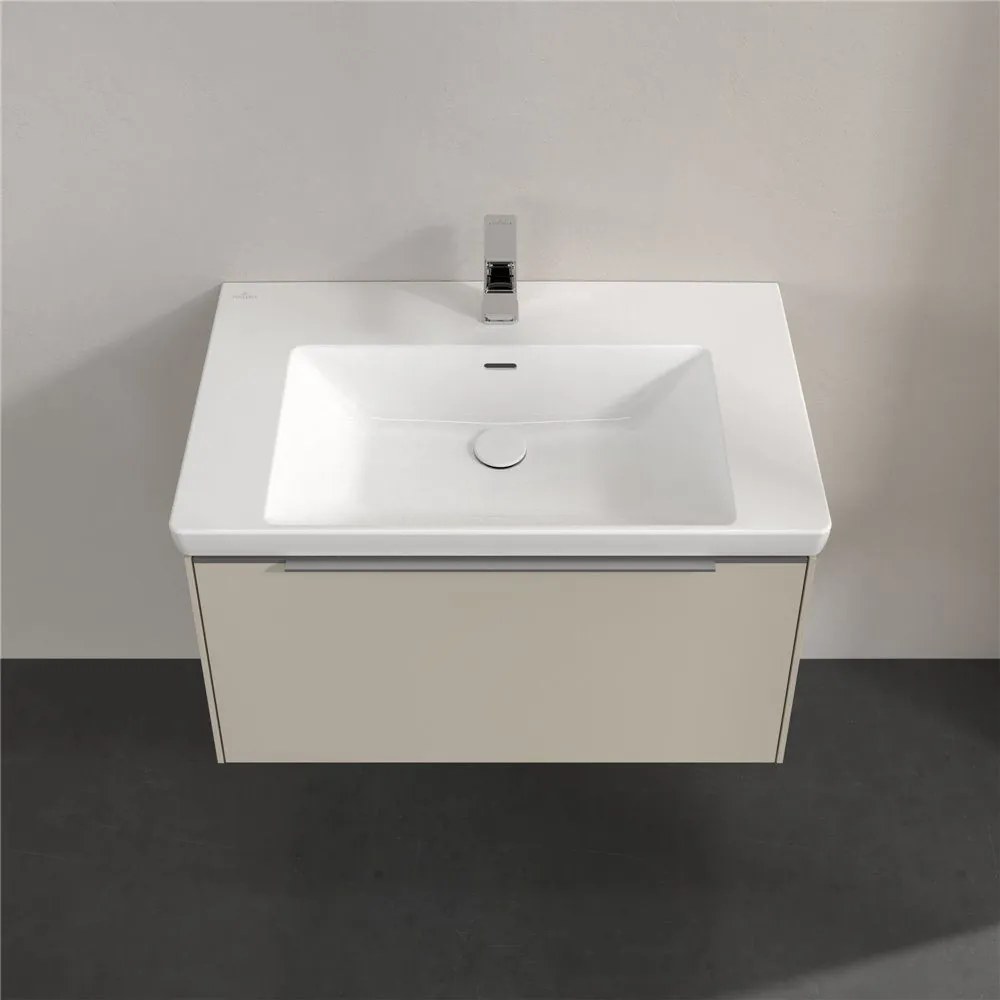 VILLEROY &amp; BOCH Subway 3.0 závesná skrinka pod umývadlo, 1 zásuvka, s LED osvetlením, 772 x 478 x 429 mm, Cashmere Grey, C573L0VN