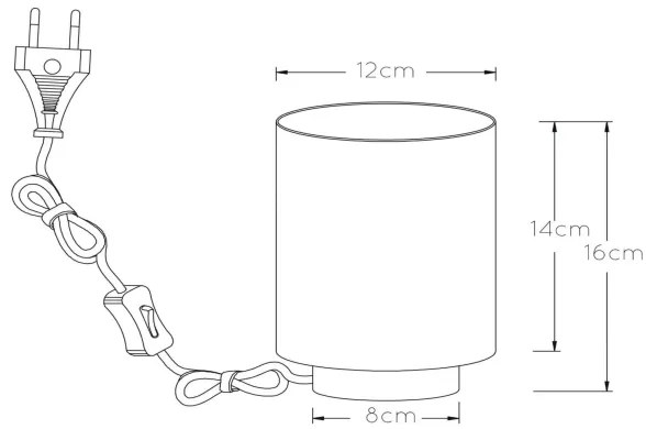 Lucide 45588/01/30 - Stolná lampa SUZY 1xE14/40W/230V čierna