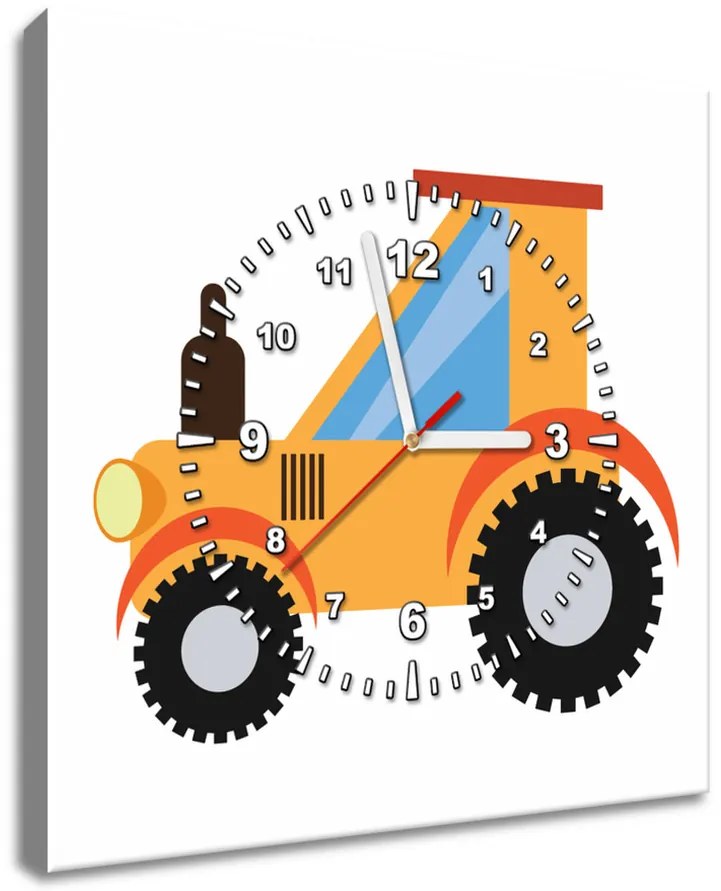 Gario Obraz s hodinami Traktor Rozmery: 40 x 40 cm