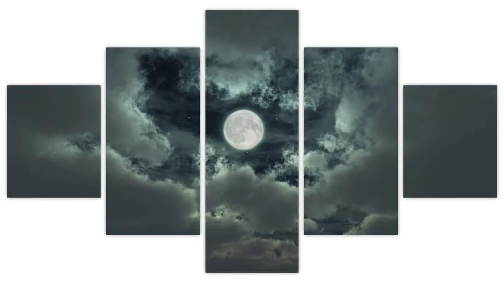 Obraz mesiace a mrakov