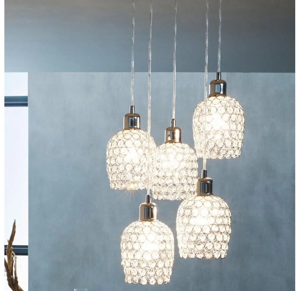 Eglo 94898 - Luster na lanku BONARES 1 5xE27/60W/230V