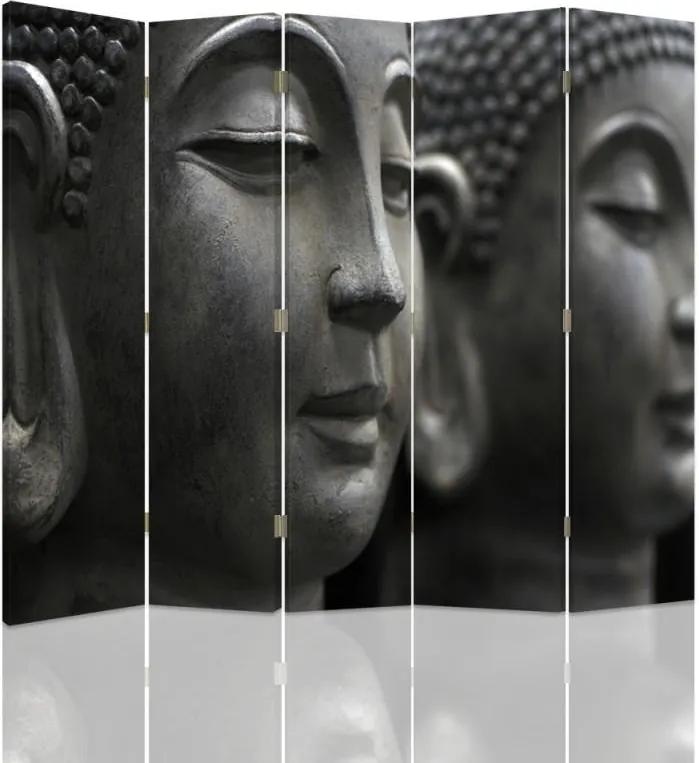 CARO Paraván - Buddha 7 | päťdielny | jednostranný 180x180 cm