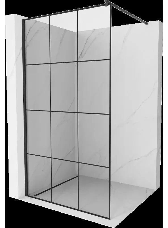 Mexen Kioto sprchová stena 110 x 200 cm, transparentnéné/čierny vzor 8 mm, čierna - 800-110-101-70-77