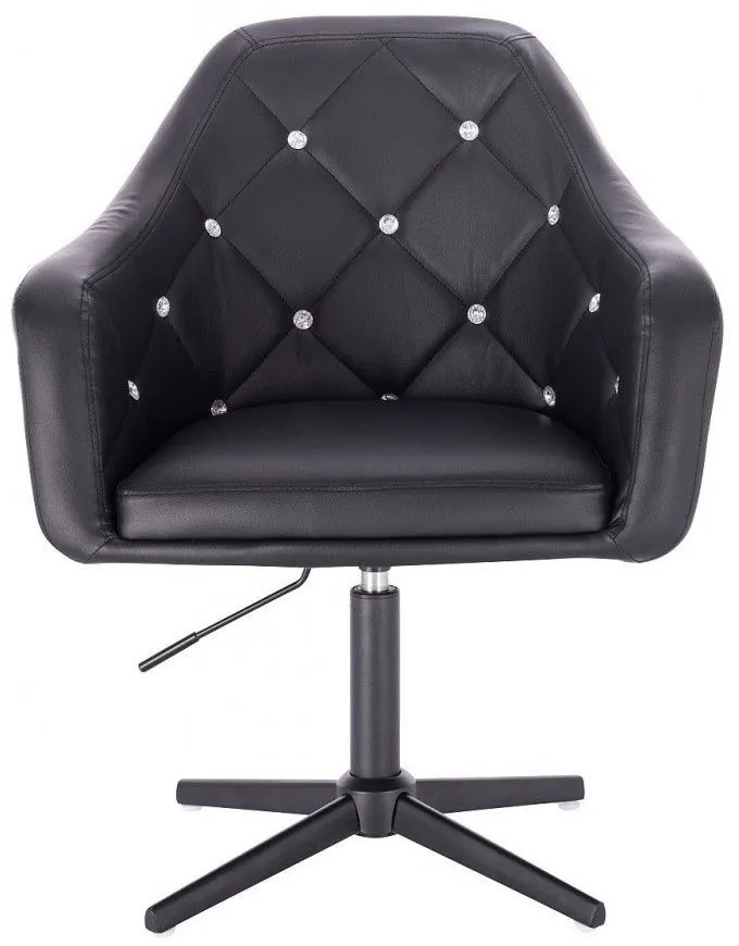 LuxuryForm DESIGN Kreslo ROMA na čiernom kríži - čierne