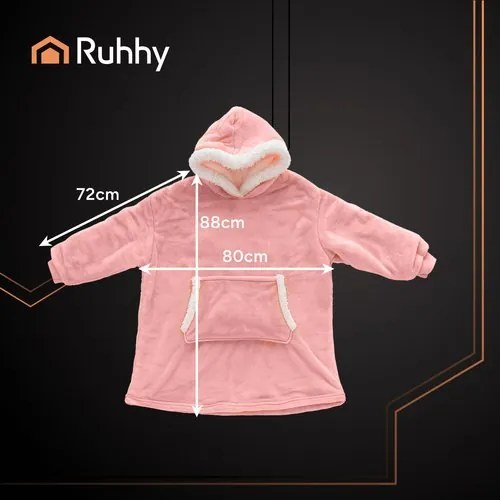 Ruhhy 26144 TV mikina s kapucňou XXL, ružová