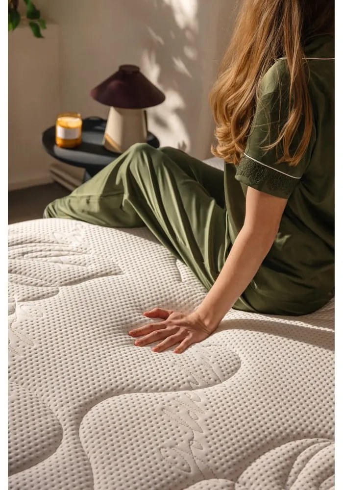 Modrá čalúnená dvojlôžková posteľ s úložným priestorom s matracom/s roštom 180x200 cm Myra Pillow - Bonami Selection
