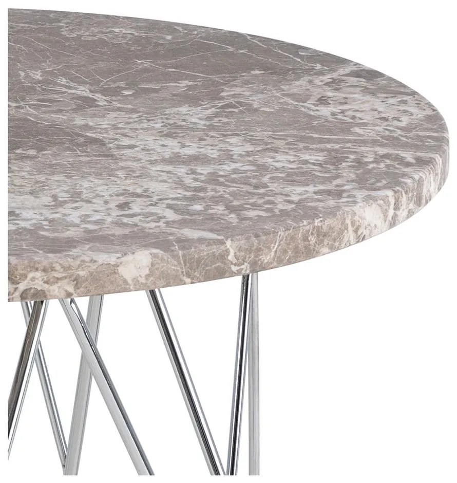 Mramorový okrúhly odkladací stolík ø 55 cm Prunus – Actona