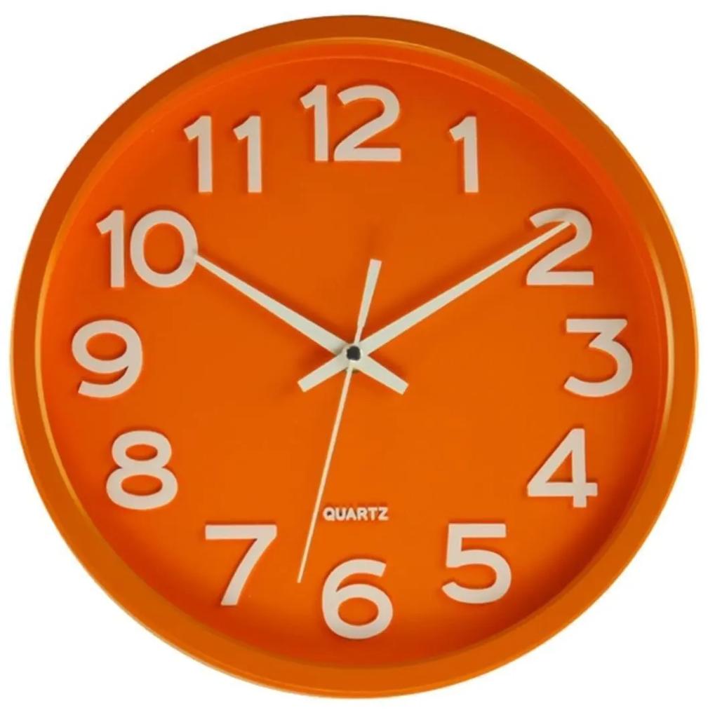 Dizajnové nástenné hodiny JVD HX2413.6 oranžové