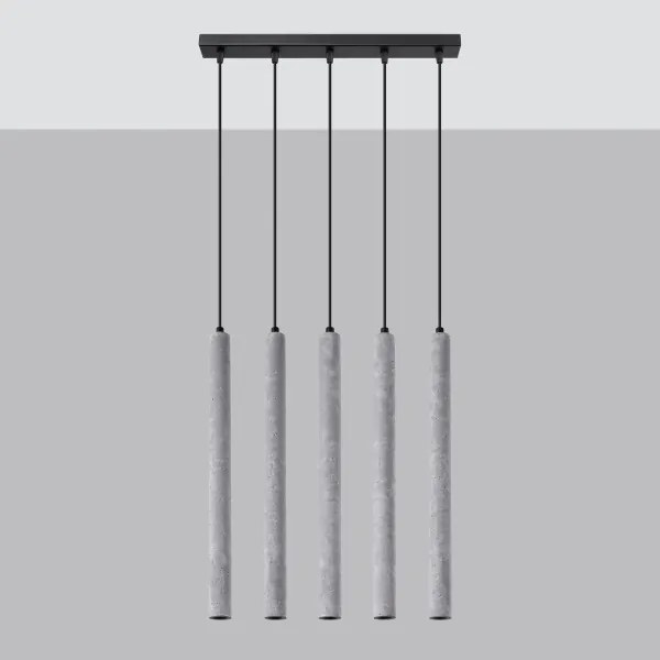 Sollux SL.1274 - Luster na lanku PASTELO 5xG9/8W/230V betón