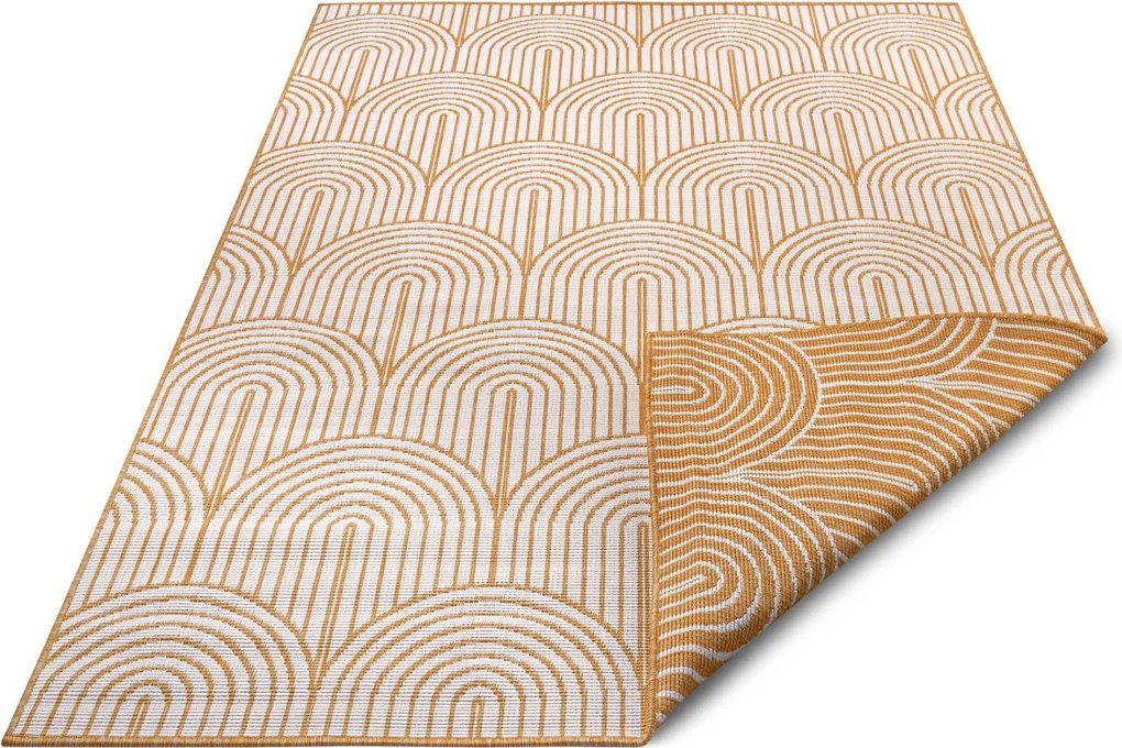 POŠKODENÝ - Kusový koberec Pangli 105849 Ochre - na von aj na doma, 240x330, žltá, chodba / predsieň, Hanse Home