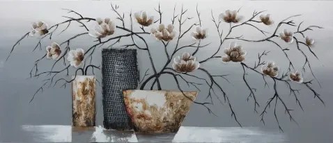 Ručne maľovaný obraz Dekoratívne zátišie 140x60 cm, olejomaľba%