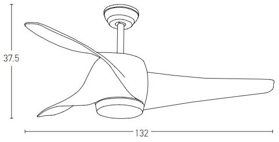 Zambelis 20256 - LED Stropný ventilátor LED/15W/230V 3000/4000/6000 + DO