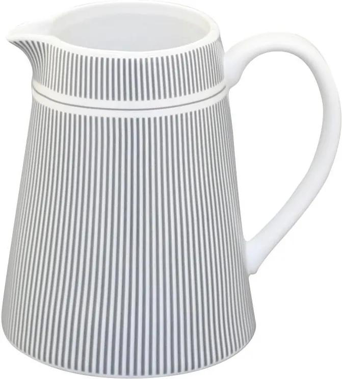 Krasilnikoff Porcelánová kanvica na mlieko Grey Stripes