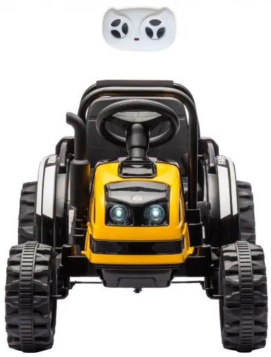 Elektrický traktor s prívesom Farmer žltý