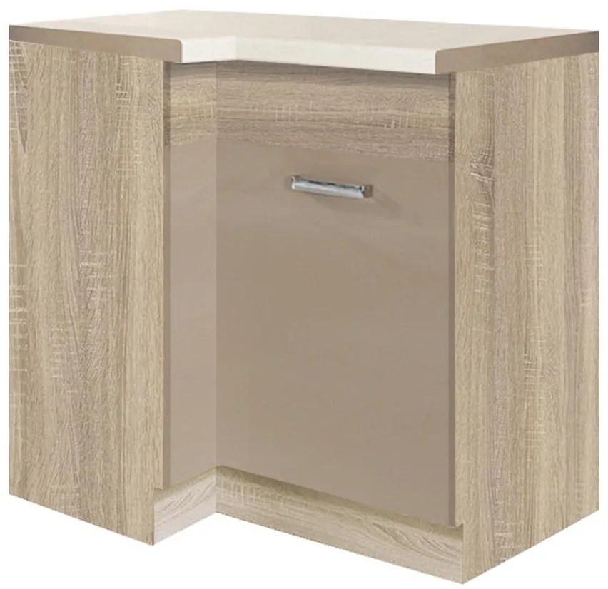 Kuchynská skrinka Premio 14D sonoma/biely/cappuccino lesk