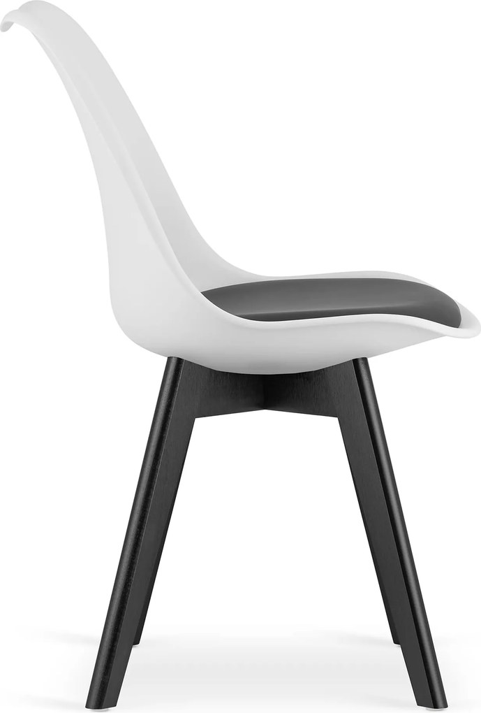 AKCIA Bieločierna stolička BALI MARK s čiernymi nohami II. akosť