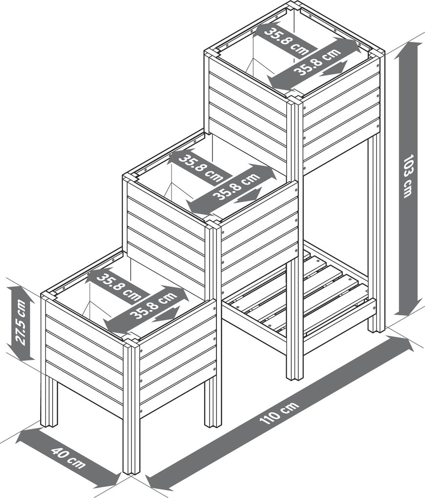 Stupňovitý stojan na rastliny