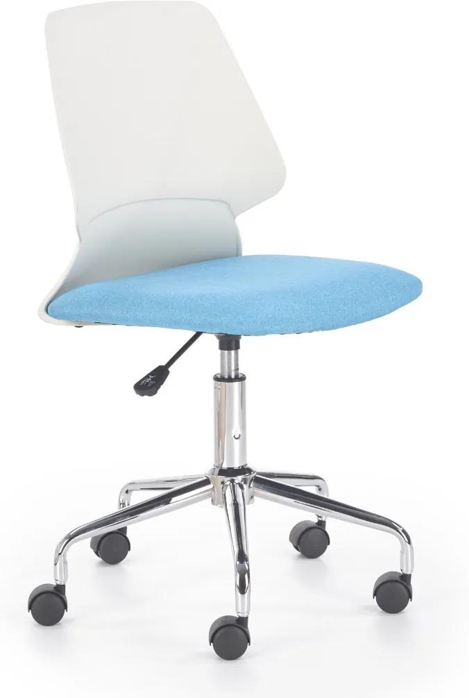 MAXMAX Detská otočná stolička SKATE bielomodrá