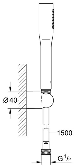 GROHE 27459000 - Sprchová súprava VITALIO GET STICK 1500 mm lesklý chróm
