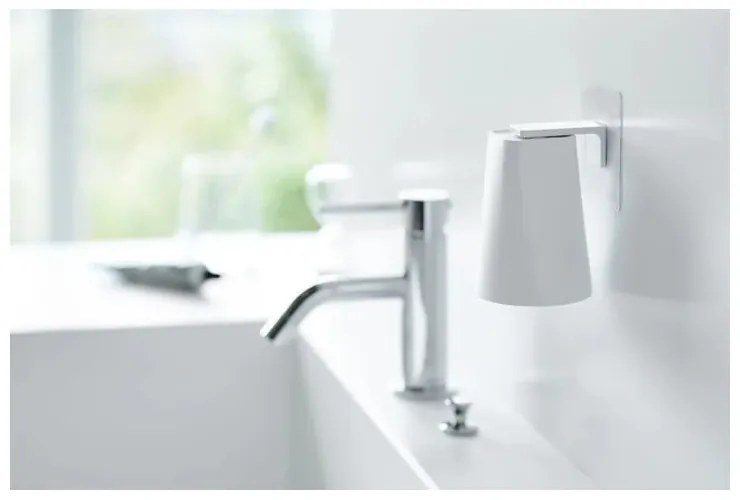 Biely plastový držiak s téglikom Film Hook – YAMAZAKI