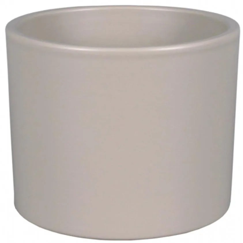 Obal na kvetináč ZEUS PALETE keramický tmavobéžový matný 19 cm