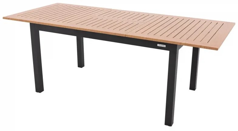 Rozkladací hliníkový stôl EXPERT WOOD antracit, 150/210 x 90 x 75 cm