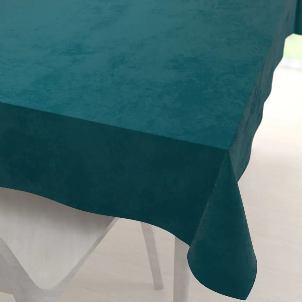 Biante Zamatový obdĺžnikový obrus Velvet Premium SVP-025 Petrolejový 120x140 cm