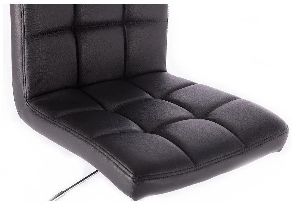 LuxuryForm DESIGN Stolička TOLEDO na striebornej podstave s kolieskami - čierna