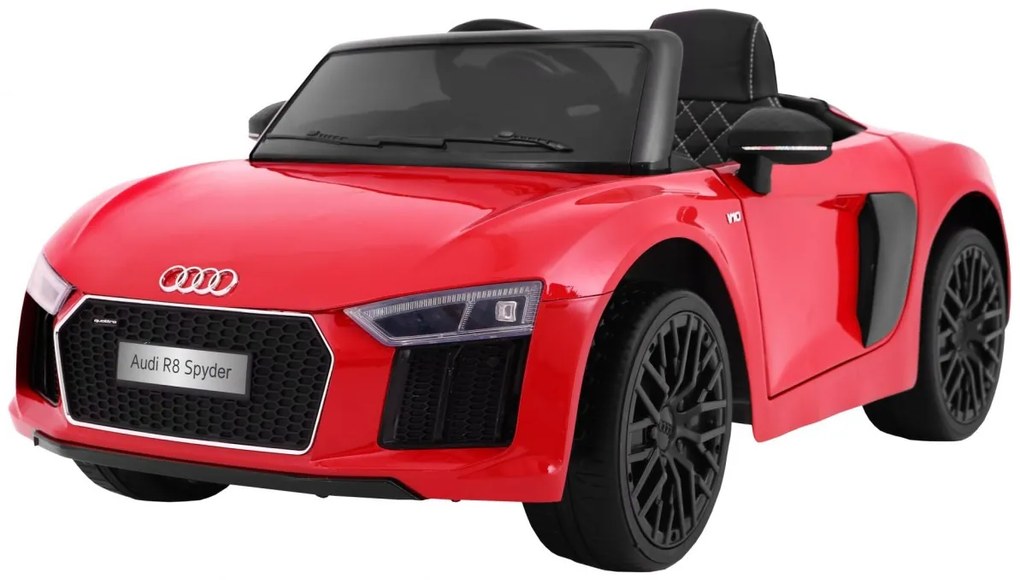 RAMIZ ELEKTRICKÉ AUTÍČKO AUDI R8 SPYDER RS EVA - LAKOVANÉ - ČERVENÉ - 2 x 45W - 2 x 6V/7Ah -  2022