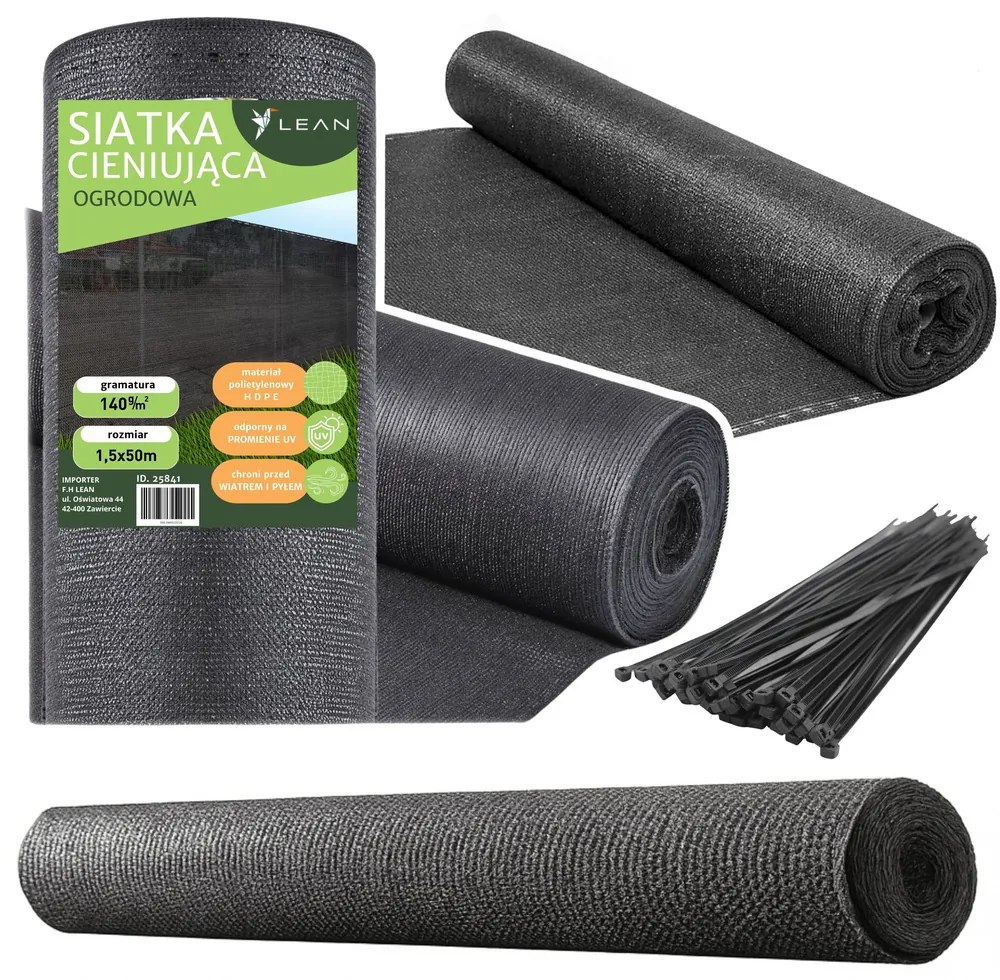 Lean Tieniaca maskovacia sieť 1,5 x 50m - sivá