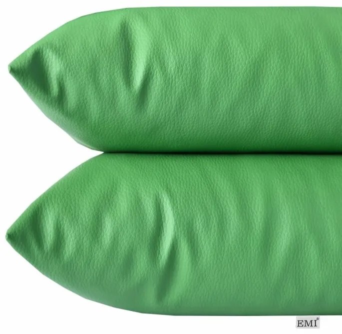 Vankúš zelený ekokoža EMI, Vankúš 40x40 cm