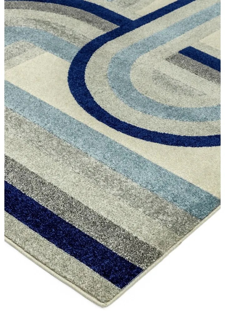 Sivo-modrý koberec 80x150 cm Nova Retro Blue – Asiatic Carpets