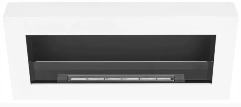 Závesný biokrb so sklom na stenu AIASA BOX BIELY MAT 90x40x12