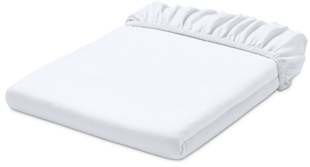 Džersejová napínacia plachta, štandardná veľkosť, biela