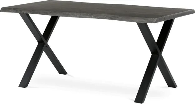 Jedálenský stôl 160x90 cm HT-F4316 GREY sivý dub / čierne nohy
